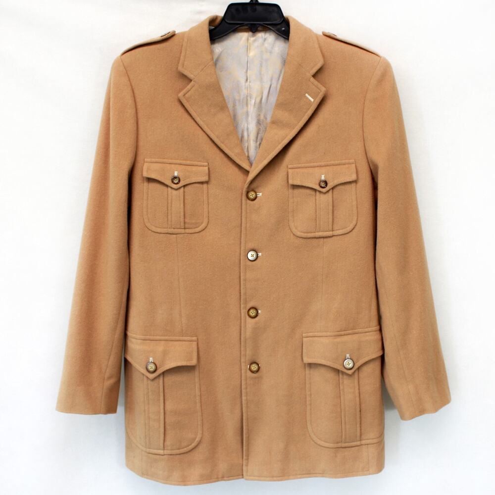 Astor & Black Private Collection Hand Tailored Cashmere Pea Coat Jacket Medium